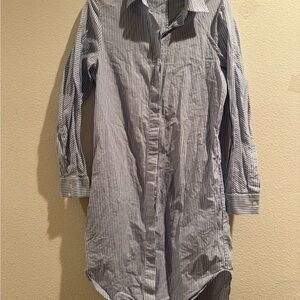 COS Blue and White Striped Shirt